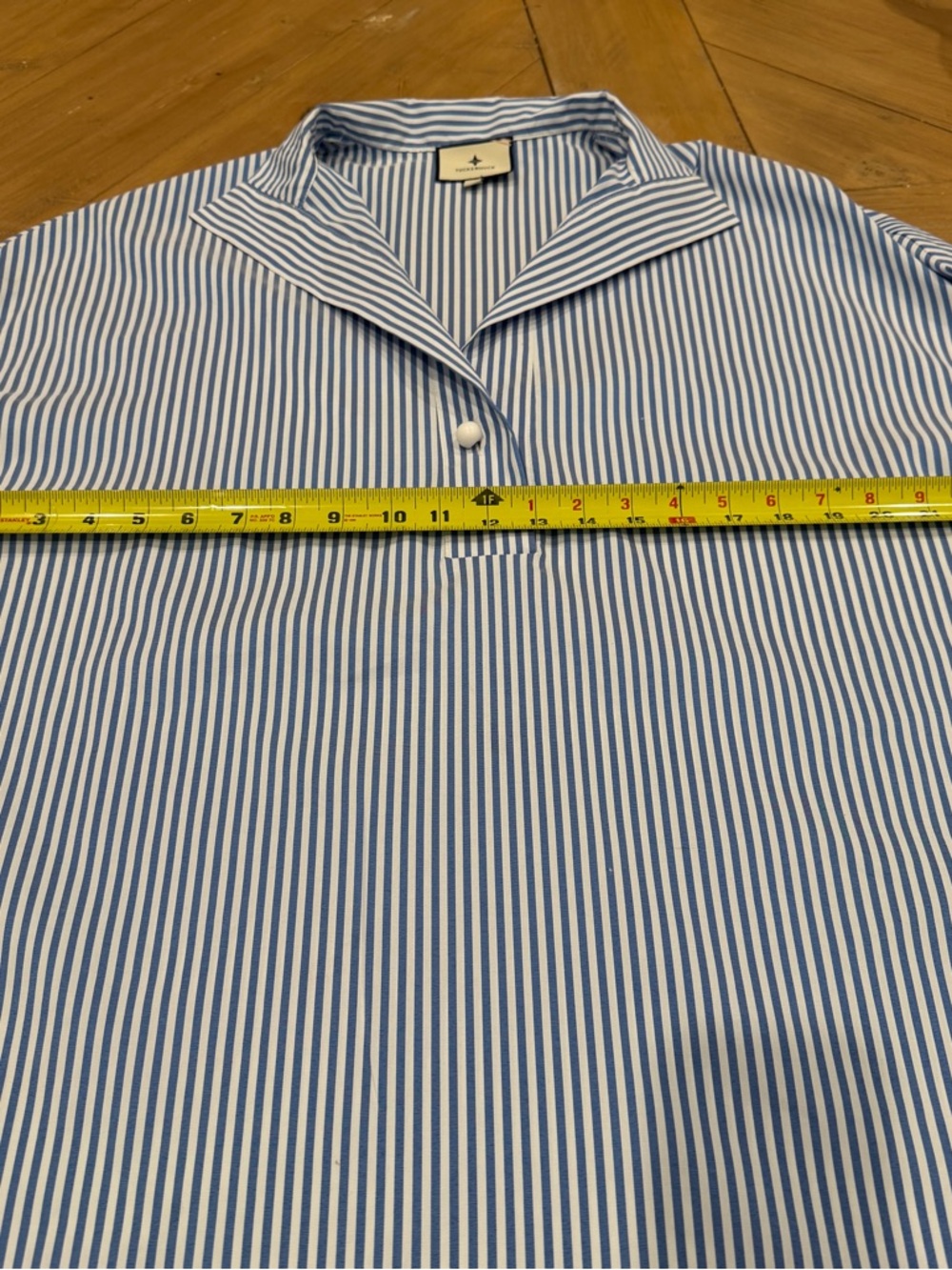 Tuckernuck Blue and White Striped Popover Blouse - Picture 8 of 11